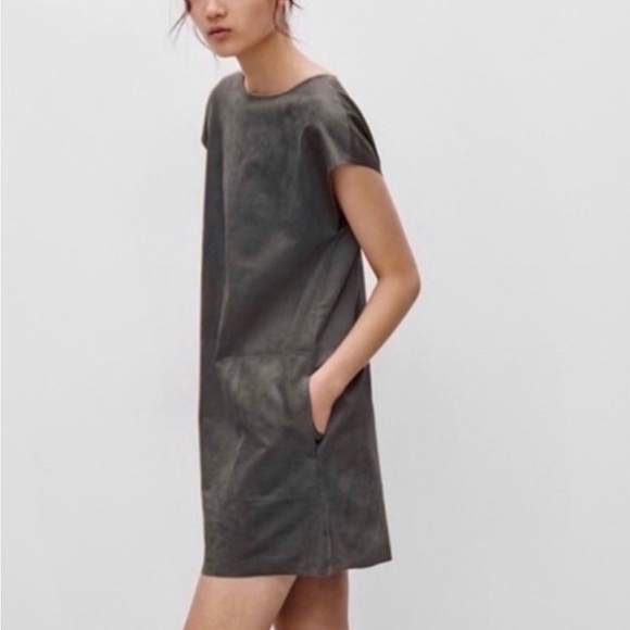 Wifred Free Nori Suede dress, grey, size M, with pockets - Picture 7 of 7